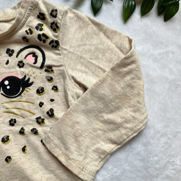 Garanimals Baby Toddler 18M Leopard Face Peplum Top Neutral Beige - Picture 7 of 16